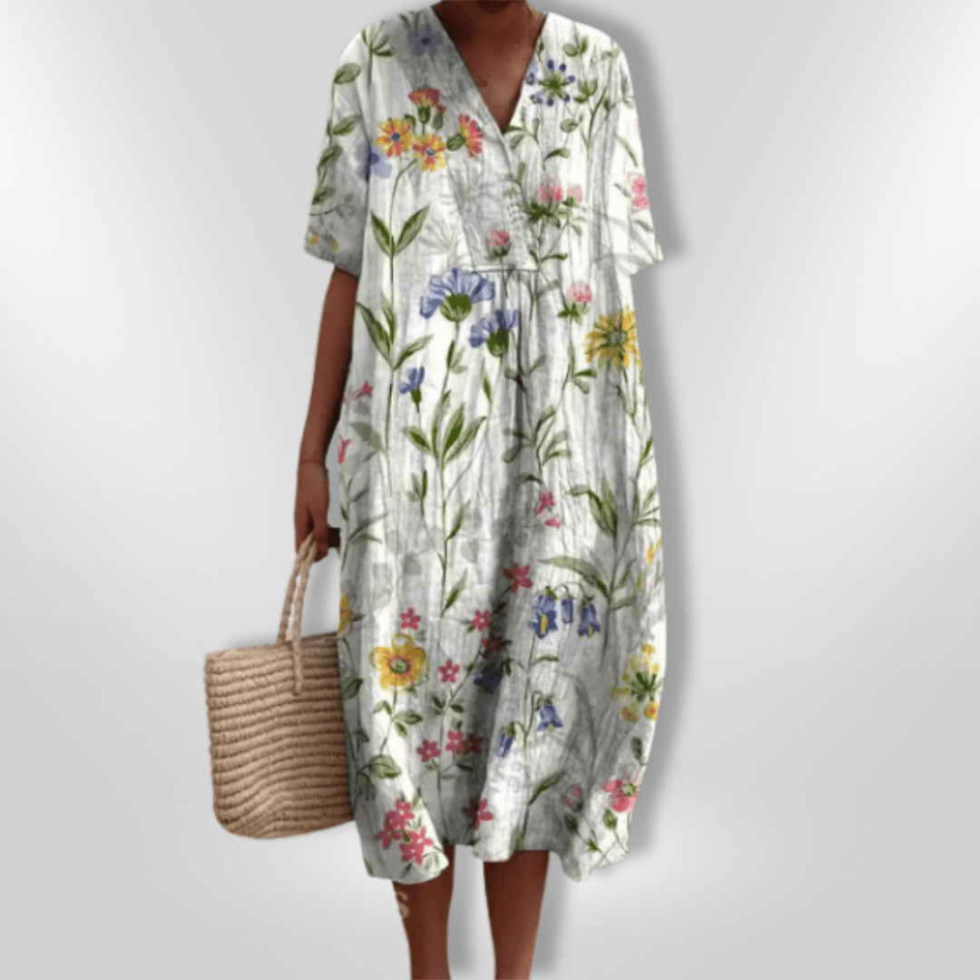 Floral summer dress loose breathable cotton