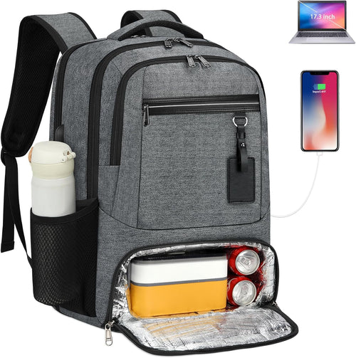 Laptop backpack | Waterproof, USB port, lunch bag