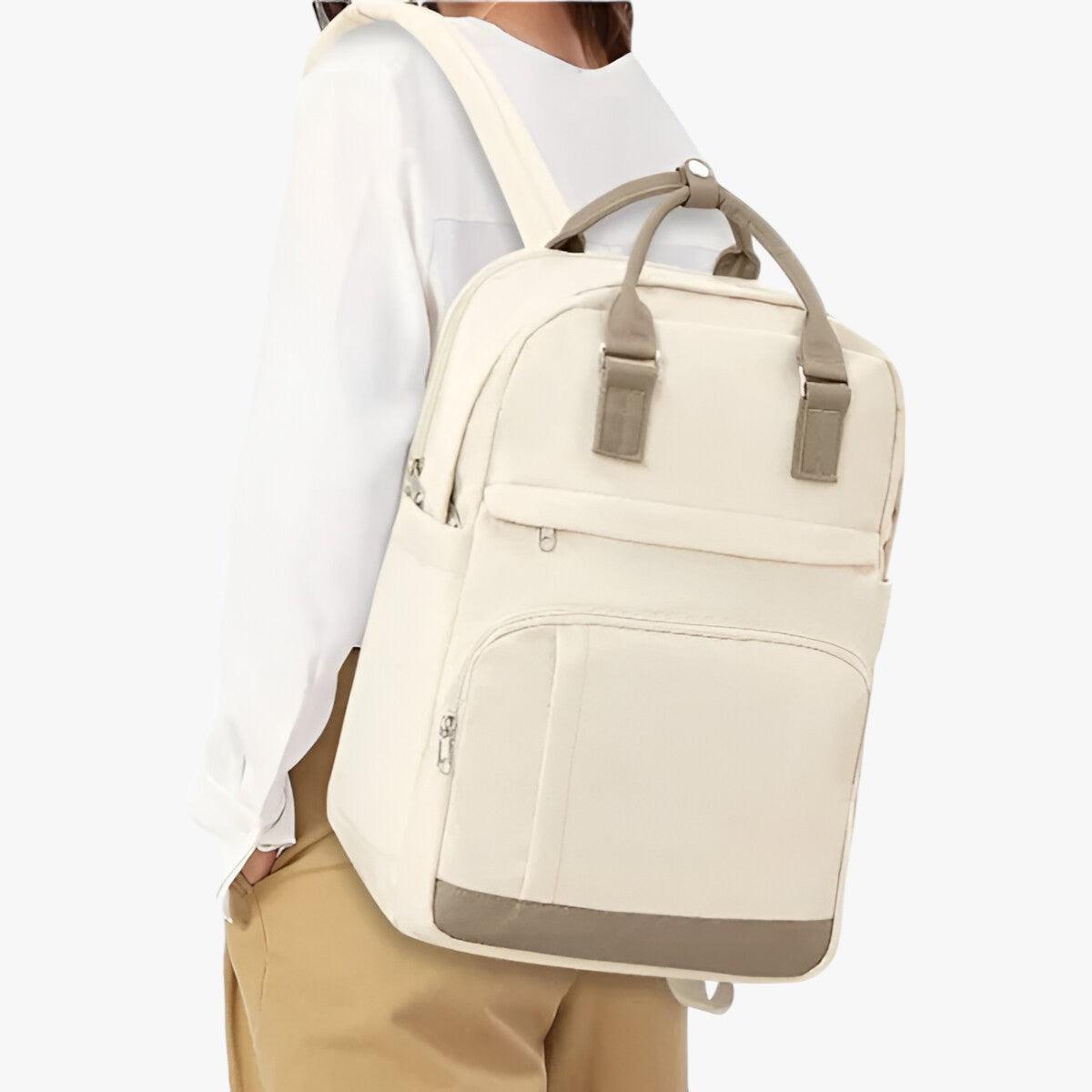 Urban style backpack | Waterproof, beige | Women's bag