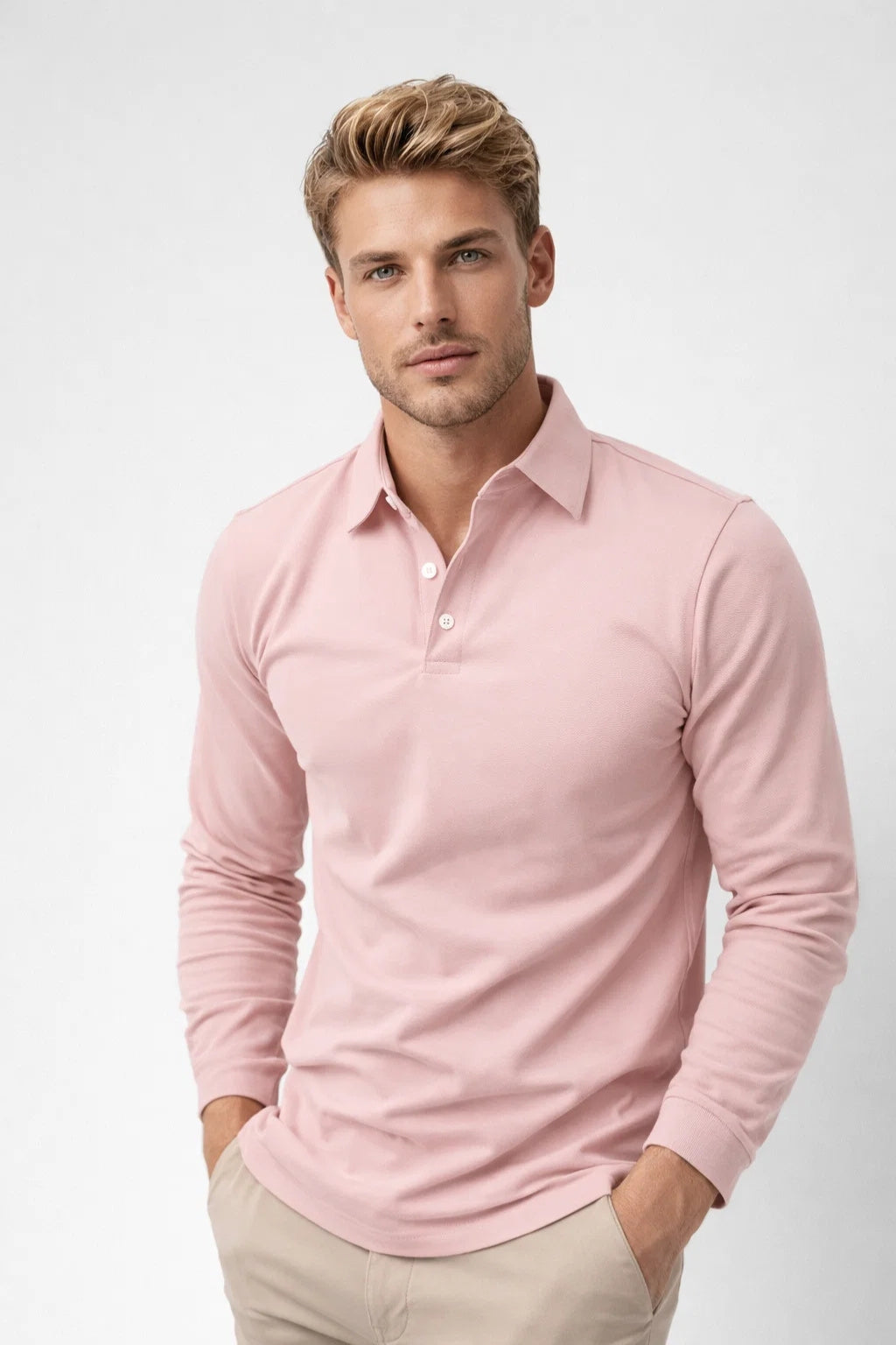 Men's Polo | Long Sleeves, Classic Collar | Casual