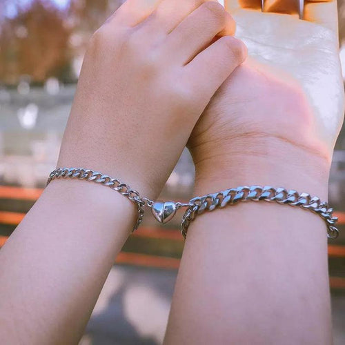Magnetic couple bracelet stainless steel
