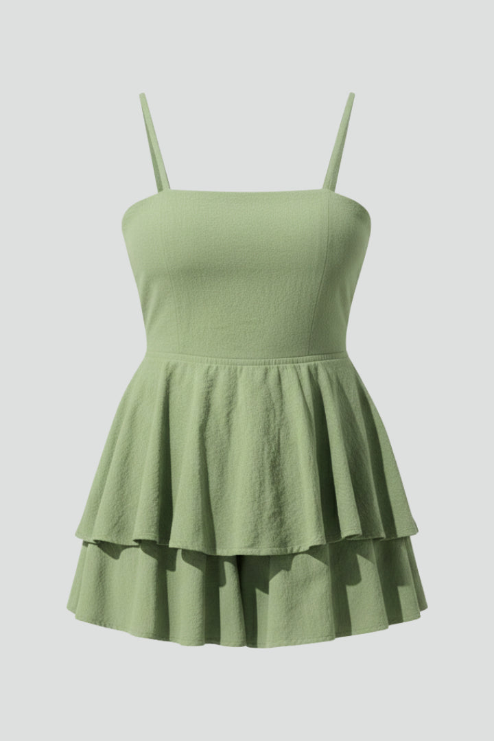 Women's Summer Dress | A-line Thin Spaghetti Strap | Layered