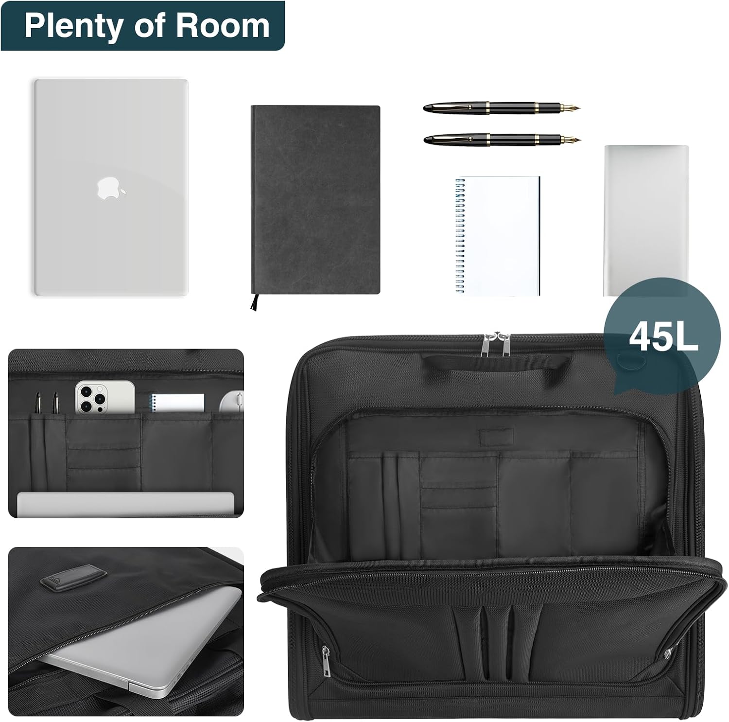 Storage for travel gear clothing | Waterproof, portable 45L