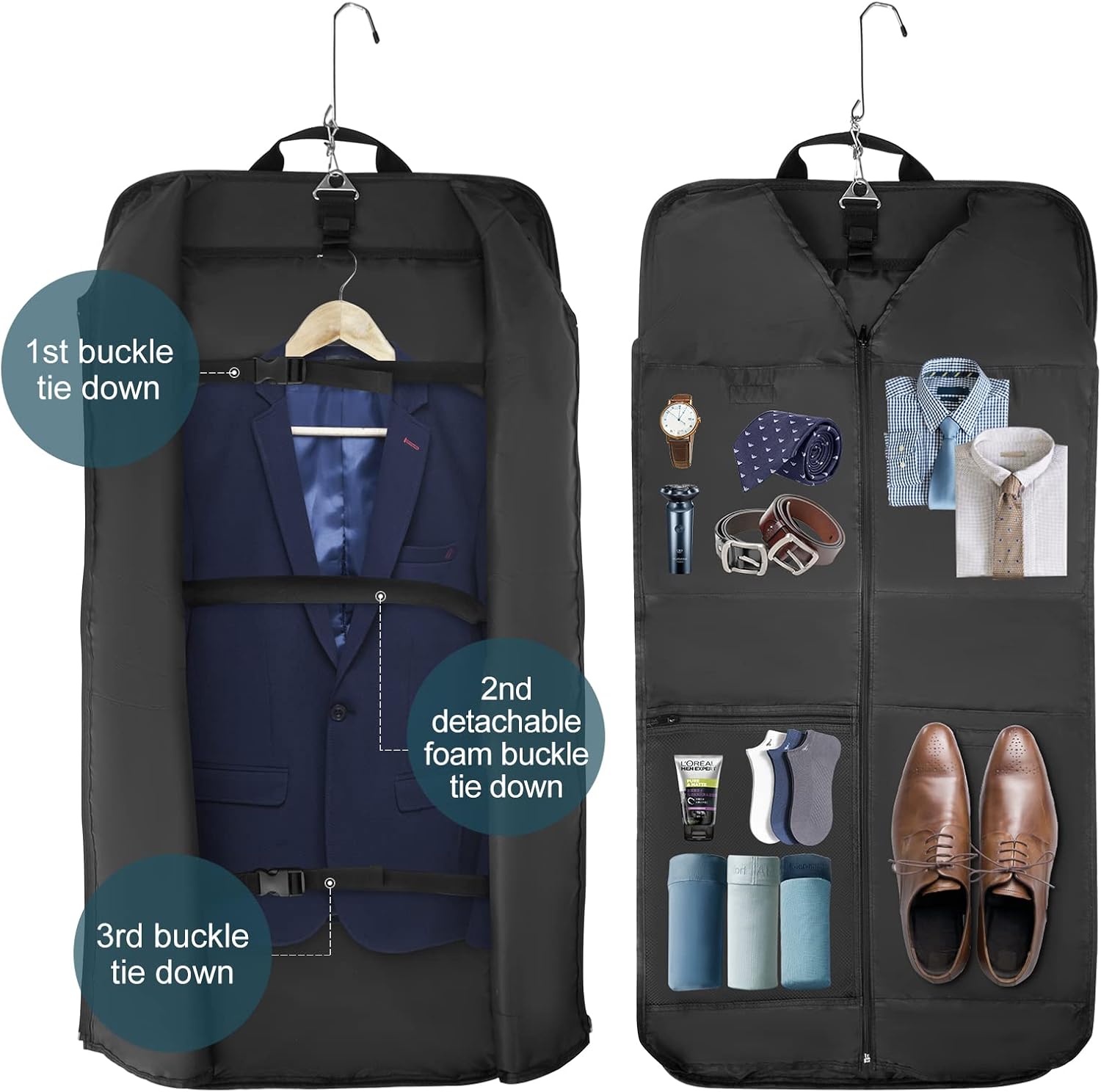 Storage for travel gear clothing | Waterproof, portable 45L
