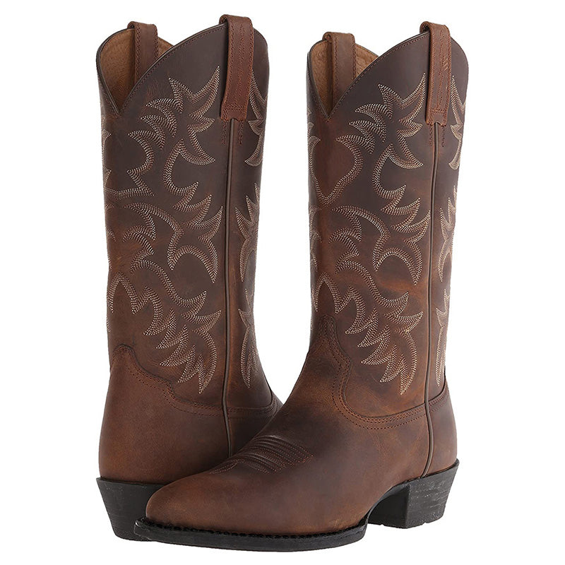 Women's long boots in western style with a modern touch