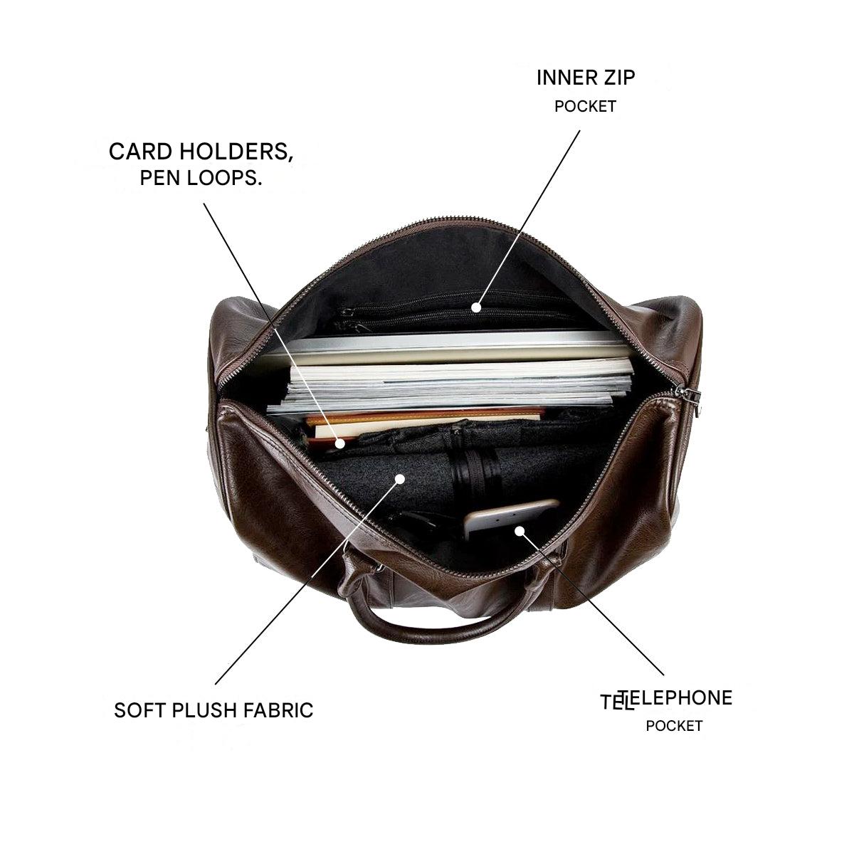 Travel suitcase | Leather-like, Lightweight, and Spacious | Carry bag