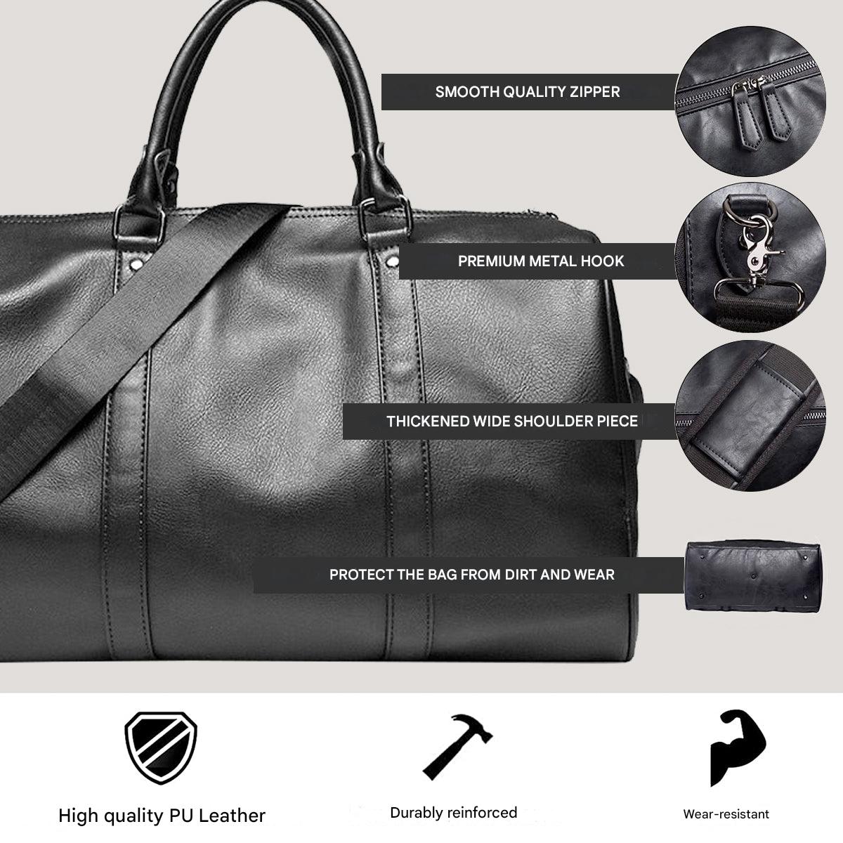 Travel suitcase | Leather-like, Lightweight, and Spacious | Carry bag