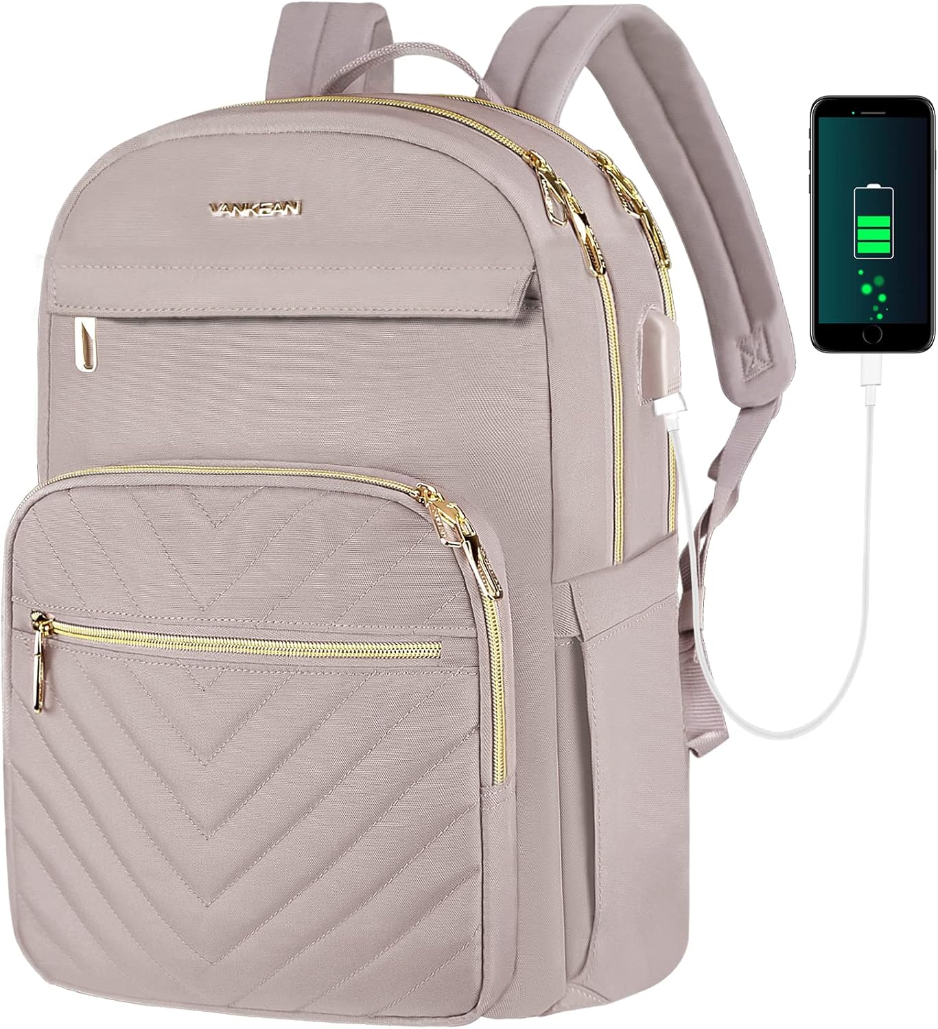 Women's Laptop Backpack | Waterproof, USB Port, 15.6"