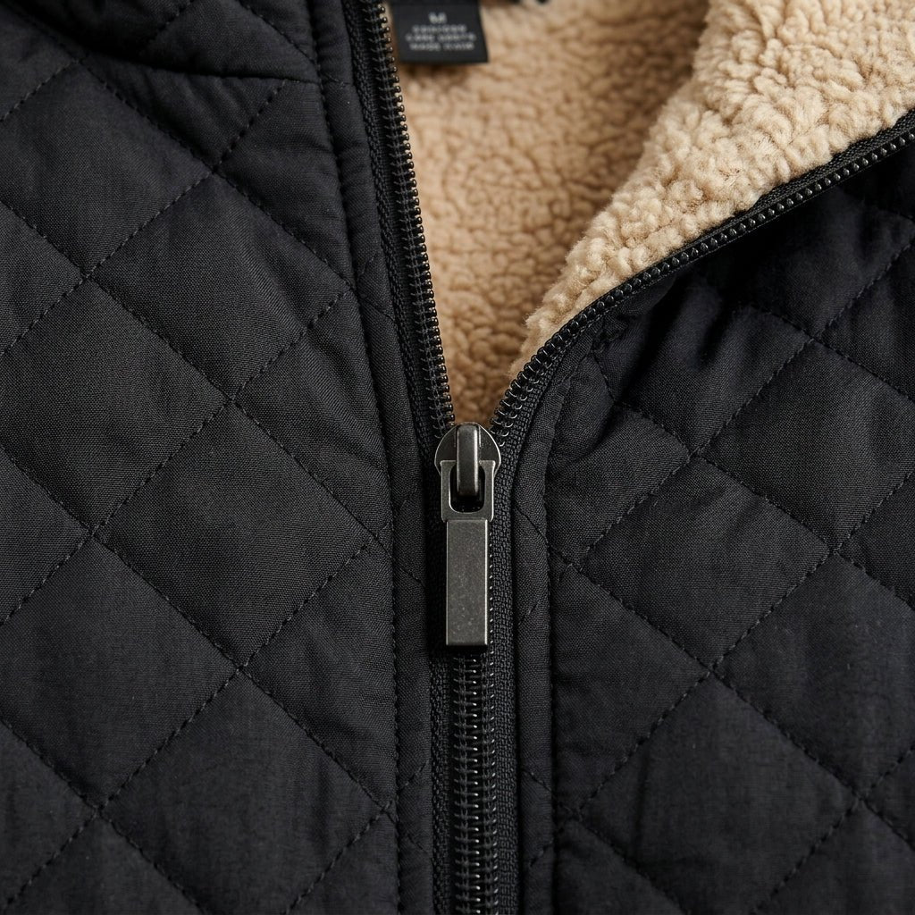 Women's Quilted Jacket | Warm Polar Fleece Hoodie | Lightweight